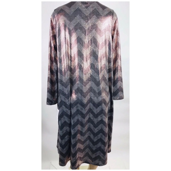 Lularoe Sarah Cardigan Duster Sz S Metallic - Picture 2 of 8